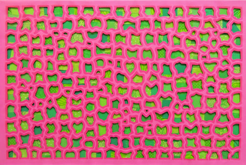 Elaine Kuckertz, Pink & Green Mixed Media Oil Painting